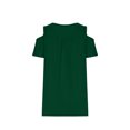 thumbnail image 5 of Homenesgenics Tops for Women Plus Size,Tunic Tops for Women,Crop Tops for Women Women's Tops Short Sleeved Basic Casual Round Neck off Shoulder T-Shirt Loose Fitting Cotton Shirt Green L, 5 of 5