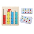 thumbnail image 3 of Juguetes de madera Montessori, clasificación de formas de Color, clasificación , tablero ocupado, rompecabezas de viaje, juego de rompecabezas 4 colores SM SunniMix Juguetes de madera Montessori, 3 of 8