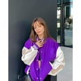 thumbnail image 2 of Sunloudy - Abrigo de retazos de manga larga para mujer, tops deportivos con botones, bolsillos de doble tamaño, prendas de vestir Sunloudy  moda, 2 of 10