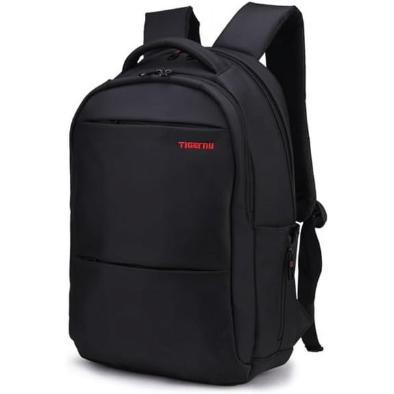 Tigernu Adult Adjustable Nylon Anti-theft Work Backpack for Laptop 15.6 in,  Large Capacity Black Travel Bag