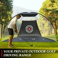 thumbnail image 3 of Gagalileo 12' x 7' Golf Practice Net with Large Impact Target, Portable Backyard Driving Range Hitting Net, Easy Setup Indoor Outdoor Training Aid with Carry Bag & Stakes, 3 of 10