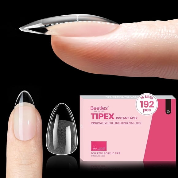 Uail Tips Beetles Tipex Instant Apex Almond Short 192 unidades