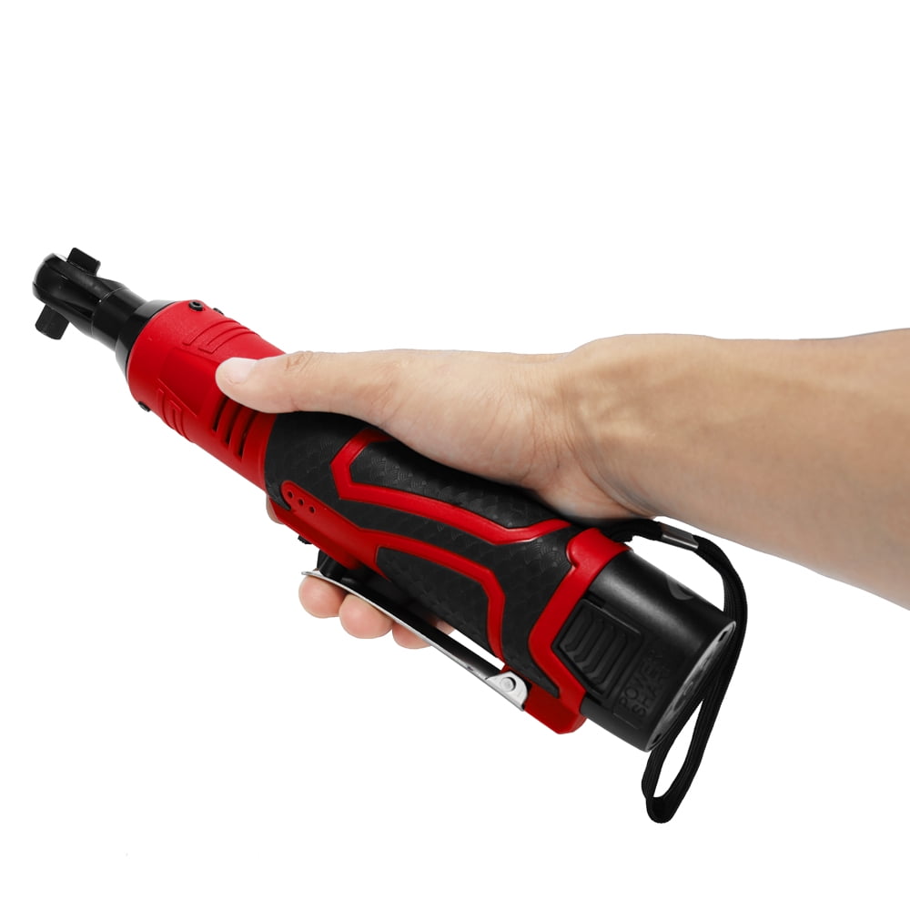 18V Multifunctional Cordless Rechargeable Electric Wrench 3//8 Inch Right Angle Electric Ratchet Wrenches with LED Light