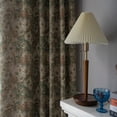 thumbnail image 3 of 2 Pcs Boho Green Floral Semi-Blackout Curtains with Rod Pocket Tassel 59" W x 87" L, 3 of 6