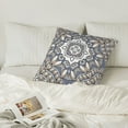 thumbnail image 6 of LNWH Decorative Pillow Covers, Geometric Mandala Flower Square Sofa Decorative Knit Pillow Case, 24"x24", 6 of 8