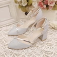 thumbnail image 6 of Aihuaihua Women's High Heel Ankle Strap Closed Toe Dress Shoes for Wedding Party Occasions, 6 of 6