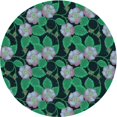 thumbnail image 1 of Ahgly Tapis Rond Lavable en Machine Intérieur Transitionnel Vert Menthe, 3 Pieds Rond, 1 of 7