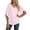 Light Pink, variant on Asklazy Women's Fall Casual 3/4 Ruffled Sleeve Chiffon Blouse Tops for Women,US Size,Amy Green,L