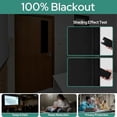 thumbnail image 3 of Classroom 100% Linen Blackout French Door Curtains, Classroom Door Window Cover, Privacy Shades Thermal Insulated Small Window Covering, 1 Panel, W8 X L36 Inch, Black, 3 of 9