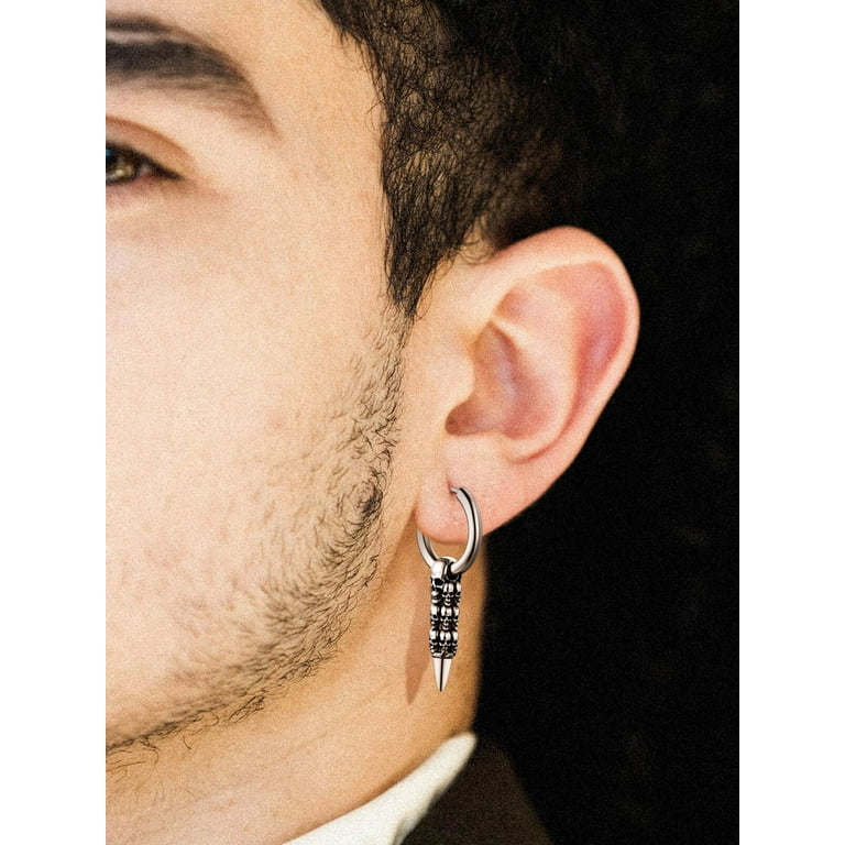 Mens bullet earrings discount