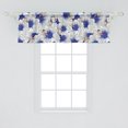 thumbnail image 2 of Floral Boho Window Valance, Simple Design Delicate Daffodils Pattern Japanese Inspired Print, Curtain Valance for Kitchen Bedroom with Rod Pocket, 54" X 18", Pale Sage Green Dark Blue, by Ambesonne, 2 of 2