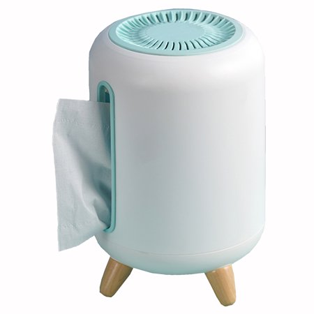 Delaman Tissue Box Plastic Toilet Paper Box Holder for Living Room Office Bathroom Blue