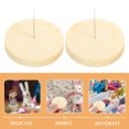 thumbnail image 3 of OULII 4Pack Small Wooden Display Stand Round Base Handcrafted for Action Figures Diy Enthusiasts Home Decor, 3 of 8
