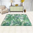 thumbnail image 2 of FREEAM Palm Tree Non Slip Area Rug for Living Dinning Room Bedroom Kitchen, 4' x 6'(48 x 72 Inch), Watercolor Tropical Leaves Nursery Rug Floor Carpet Yoga Mat, 2 of 6