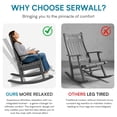 thumbnail image 6 of SERWALL Oversized Outdoor Rocking Chair Set of 2 with Footrest for Adults, HDPE All Weather Patio Rocker for Porch, Garden, Lawn, Grey, 6 of 9