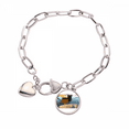 thumbnail image 1 of Bote de remos Pulsera de cadena de corazón joyería encanto moda, 1 of 3