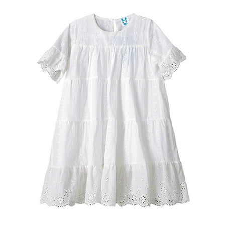 

Follure Girl Dress 2023 Summer New Short Sleeved Elegant Princess Skirt Girl Lace Dress Is Suitable For Daily Life Participation Activities Lace Dress for Bridesmaid Dress Girls Kids