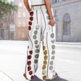 thumbnail image 5 of Wide Leg Pants for Women BWASD Casual Loose Flowy Print Sweatpants Pockets Boho Lightweight Baggy Elastic Trousers White S-XXXL Summer Vacation Travel Fashion 2026, 5 of 7