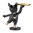 thumbnail image 1 of titular de la llave de la estatua Decoración de bandeja de estatua de perro de poliresina de escritorio decoración del hogar decorativa para llaves teléfono almacenamiento de , negro, 1 of 8