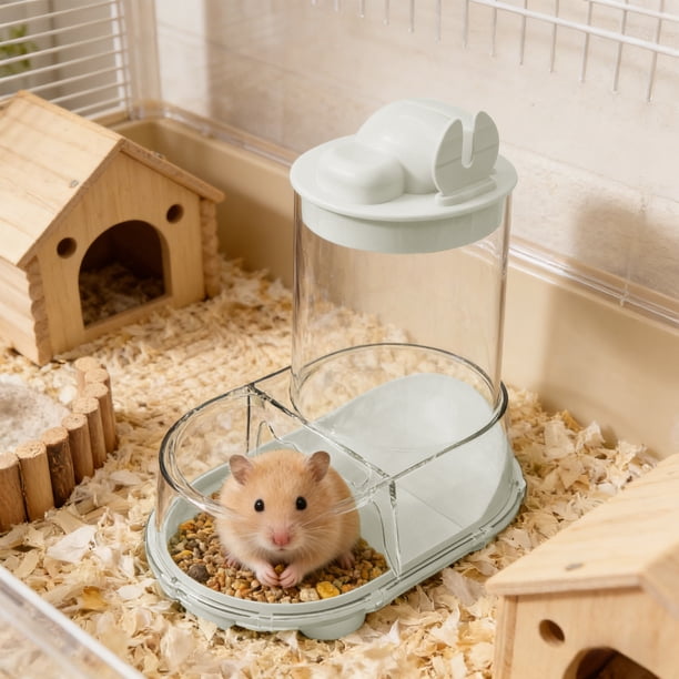 Comedero para hámster, comedero pequeño para mascotas, de plástico antiderrame para hámster enano sirio, jerbo, ratón y erizo. Comedero de plástico para hámster.