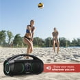 thumbnail image 3 of Aiwa Wireless Boombox Bluetooth Speaker, 120W Peak Power, IPX7 Waterproof, 15Hr Playtime, 7 LED Light Modes, USB-C Fast Charging, True Wireless Pairing, Outdoor & Party Speaker, 3 of 7