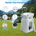 thumbnail image 4 of DEXTRUS 45L Portable Camping Sink with Adjustable Wash Basin, Soap Dispenser, and Large Wheels,Camping Hand Wash Station for Outdoor, Travel, Garden,Bathroom,Kitchen, 4 of 6