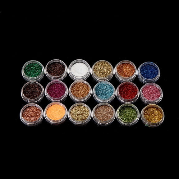 Bilqis 18 Colors Nail Art Glitter Powder for Gel Acrylic Powder Decoration Tips