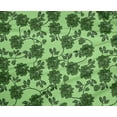thumbnail image 5 of oneOone Polyester Spandex Mint Green Fabric Leaves & Clover Sewing Material Print Fabric By The Yard 56 Inch Wide, 5 of 5