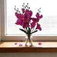 thumbnail image 1 of Arrangement en Soie Réaliste pour Centre de Table à la Maison Bouquet avec Pétales Réalistes, 1 of 6