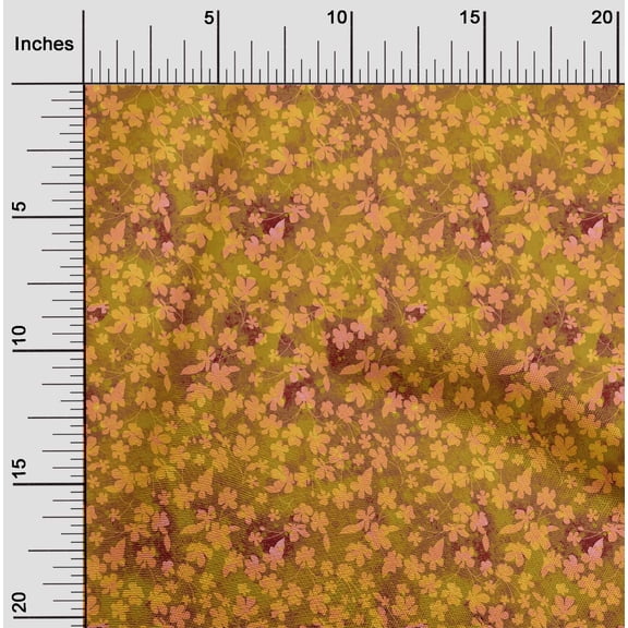 oneOone Cotton Flex Dark Mustard Fabric Batik Quilting Supplies Print Sewing Fabric By The Yard 40 Inch Wide