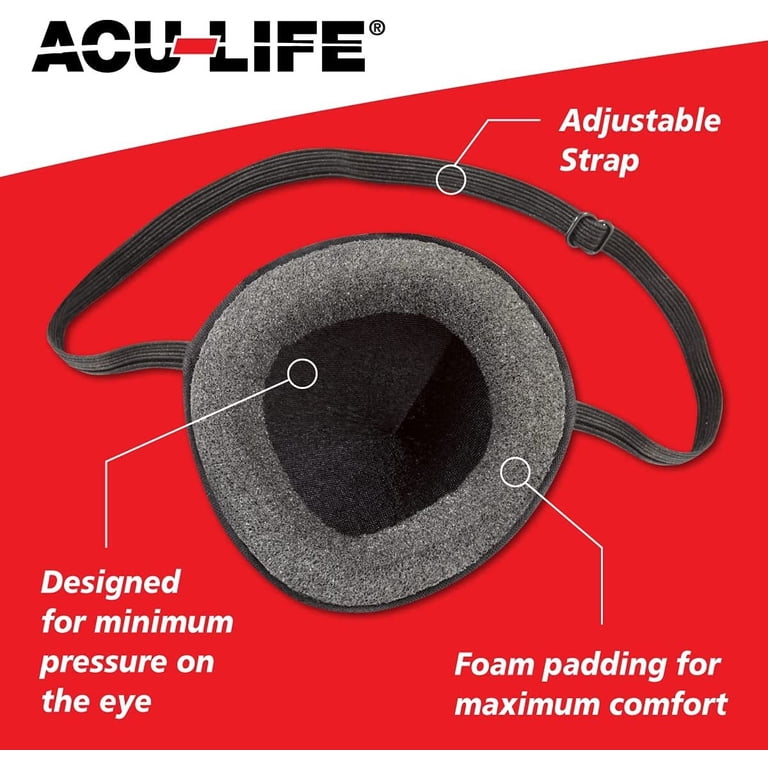 Acu-Life® Concave Eye Patch, Black, One Size Fits Most, Foam