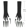thumbnail image 2 of lanema Fingernail Gloves Party Props Women Dark Series Nails Gloves RolePlay Accessories, 2 of 10