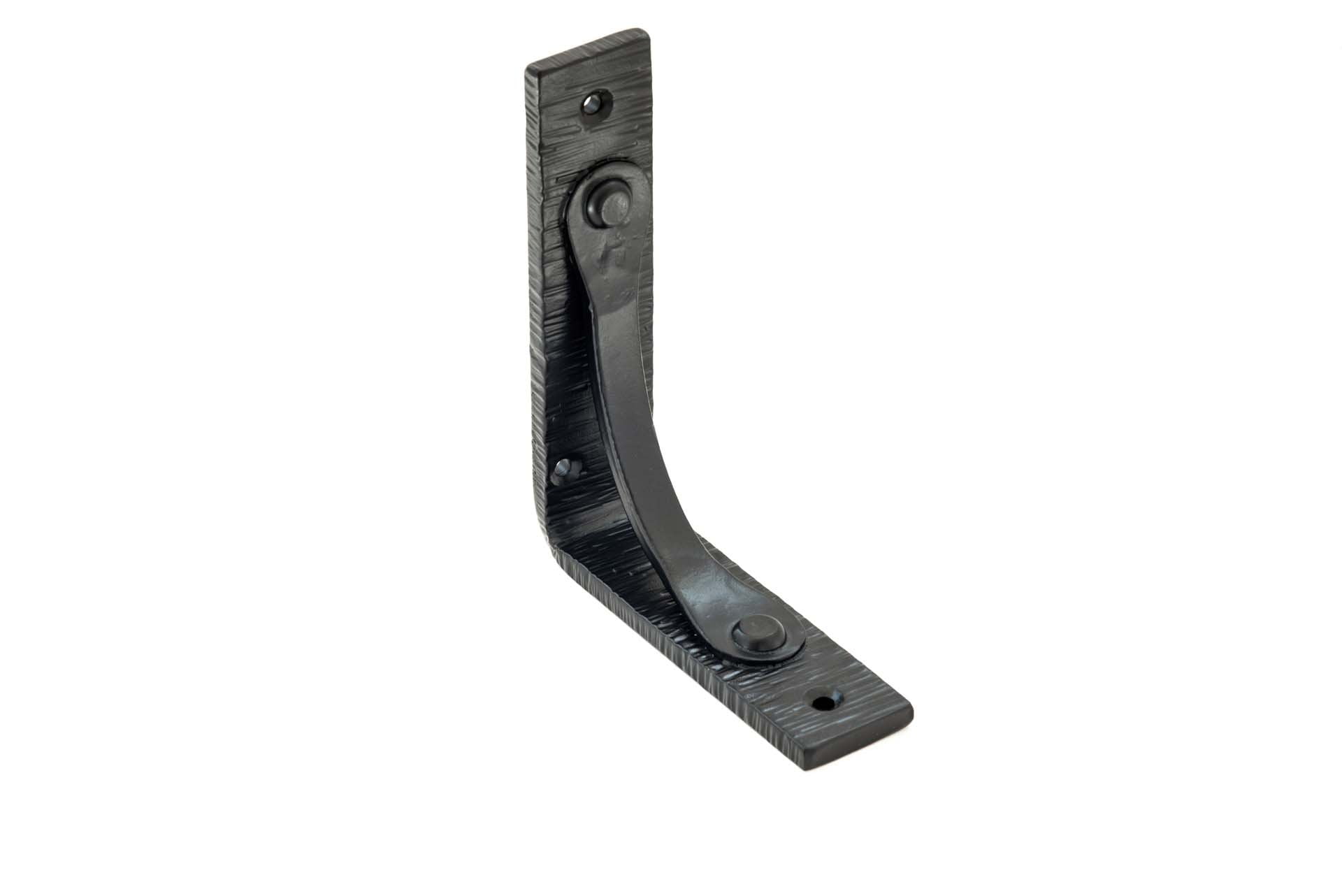 2 Pack Black Shelf Bracket 5 inch by 4 inch Decorative Shelf Brackets