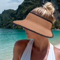 thumbnail image 2 of WEIYLL Chapeau de Soleil pour Femmes Visière Été Queue de Cheval Pliable Paille Plage Upf 50+ Patchwork Couvre-Chef, 2 of 7
