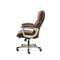 thumbnail image 3 of 3-Sixteen High-Back Executive Chair, Supports Up To 250 Lbs., Brown Seat/Brown Back, Chrome Base, 3 of 5