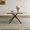 Sintered Stone + Black, variant on Montary 59-inch Modern Rectangle Expandable Dining Table with Retractable Leaf, Sintered Stone Top & Golden Carbon Steel X-Base, 4-6 Person Table for Small Apartments, Kitchen, Dining Room
