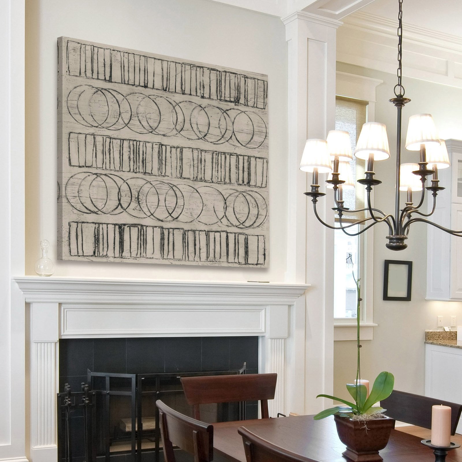 Marmont Hill Circles & Squares Print on Wrapped Canvas