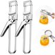 thumbnail image 1 of 2 unidades de abrelatas y abrebotellas ajustables, abrelatas de acero inoxidable multifuncional ajustable, pinza de tapa para abrebotellas, abrelatas manual compatible Afortunado Sencillez, 1 of 5