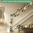 thumbnail image 5 of KOKEBREN 6ft Pre-Lit Christmas Garland with Gold Balls & Magnolia Flowers, Artificial Holiday Garland for Fireplace Mantle, Stair Railing, Indoor/Outdoor Decor​, 5 of 8