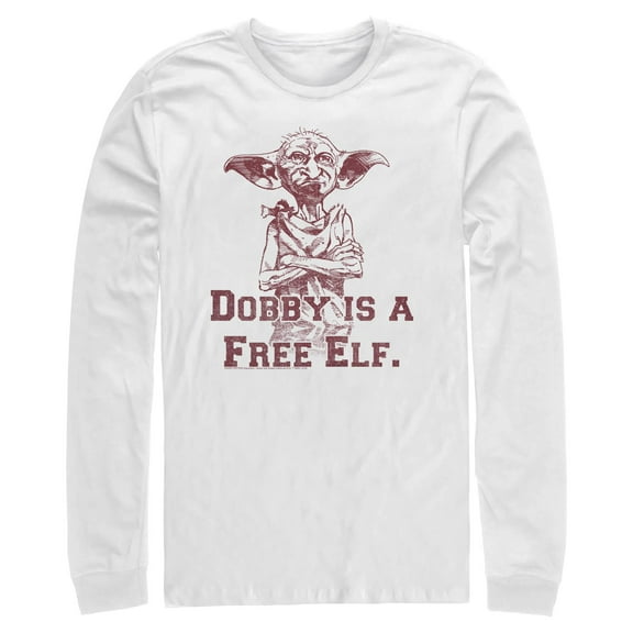 Mens Harry Potter Dobby is a Free Elf Long Sleeve Shirt