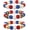 Red White Blue A, variant on Rattan Bracelets for Women Handmade Woven Rattan Ball Beaded Stretch Bracelets, Crystal, Style P9792
