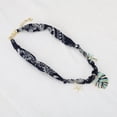 thumbnail image 5 of Unique Bargains 1 Pc Stylish Scarf Necklace with Charm Adjustable Tie Statement Choker for Women Navy Blue, 5 of 5