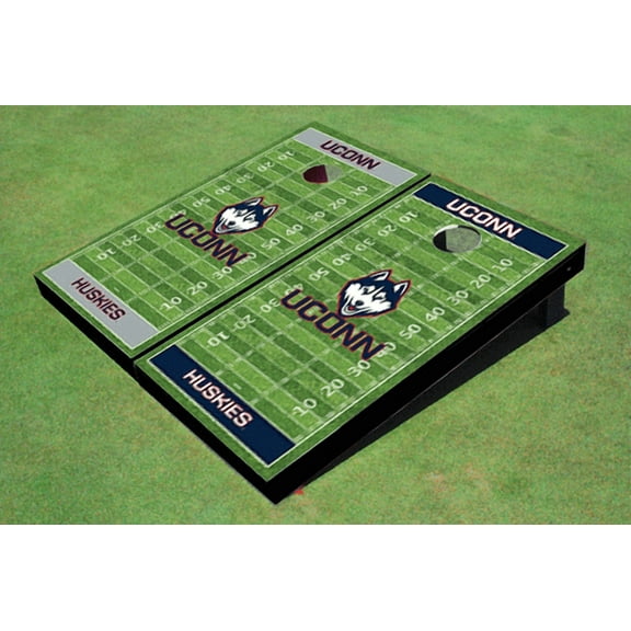 University of Connecticut "UConn" Alternating Football Field Custom Cornhole Boards