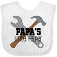 thumbnail image 3 of Inktastic Papa's Little Helper Boys Baby Bib, 3 of 4