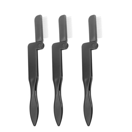 PBPBOX 3Pcs Foldable Handle Eyelash Combs Eyebrow Combs .7X2.5X0.3in Grooming for Women