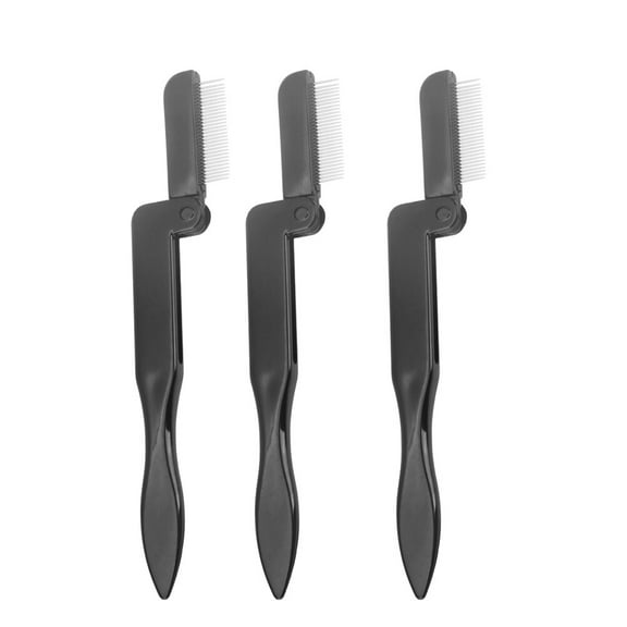 PBPBOX 3Pcs Foldable Handle Eyelash Combs Eyebrow Combs .7X2.5X0.3in Grooming for Women