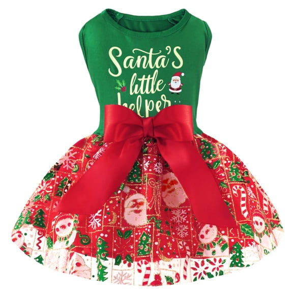 Vestido de Navidad para Perro XPUDAC Muñeco de Nieve de Tul para Perros Pequeños