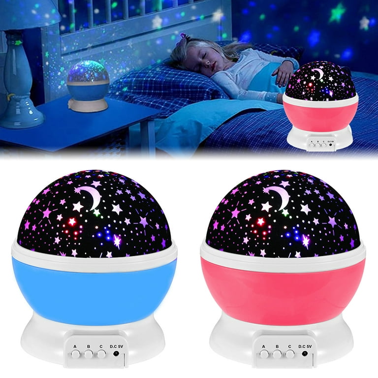 EUWBSSR Upgraded Romantic Star Sky Projector Constellation Starry LED Night  Light 360 Degree Rotating Baby Kids Sleep Lamp Moon Rotating Cosmos Toys  Christmas Gift 
