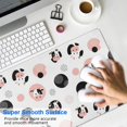 thumbnail image 4 of Long Mouse Pads for Desk,White Cow Geometric Pattern Desk Mats on Top Of Desks, Desk Mouse Pad Extra Large with 3mm Non-Slip Base and Stitched Edge for Gaming,Office,Work,Home 35.4"x15.7", 4 of 6
