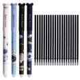 thumbnail image 1 of Erasable Gel Pens 0.5mm,4 Pcs+20 pcs Refiill Black & Blue Gel Ink,Cute Erasable Gel Pens Make Mistakes Disappear 0.5mm Point Smooth Writing Quick-Drying,Smooth Writing Point Pens, 1 of 9